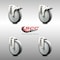 Service Caster 5 Inch 316SS Thermoplastic Rubber Swivel Bolt Hole Caster Set with 2 Lock Brake SCC-SS316BHTTL20S514-TPRB-2-S-2 - alternate 2